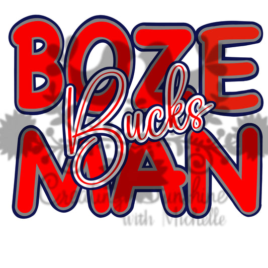 Bozeman Split Name PNG Digital File