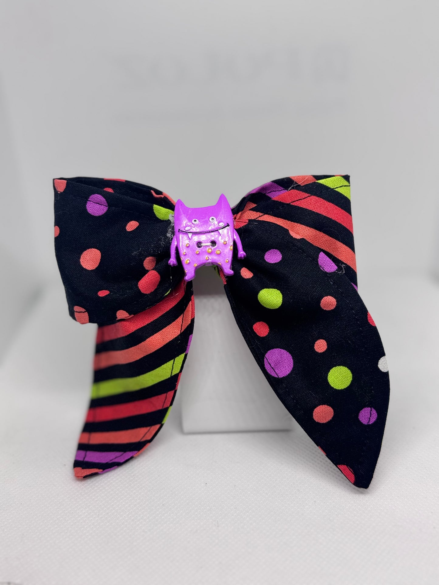 Halloween Dots and Stripes Sailor Bow