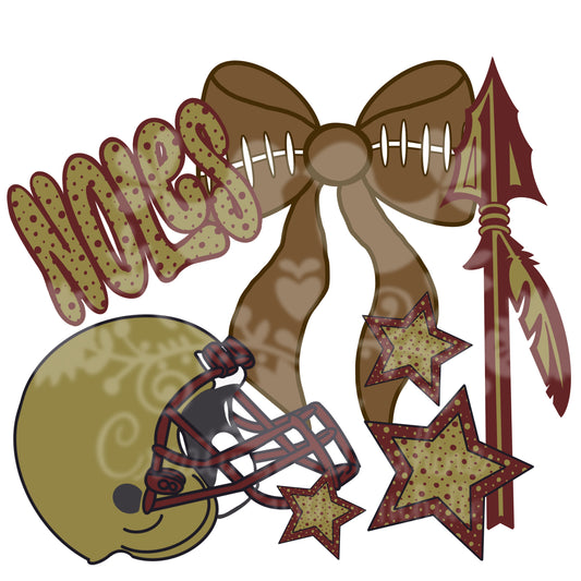 Noles Bow Collage PNG Digital File