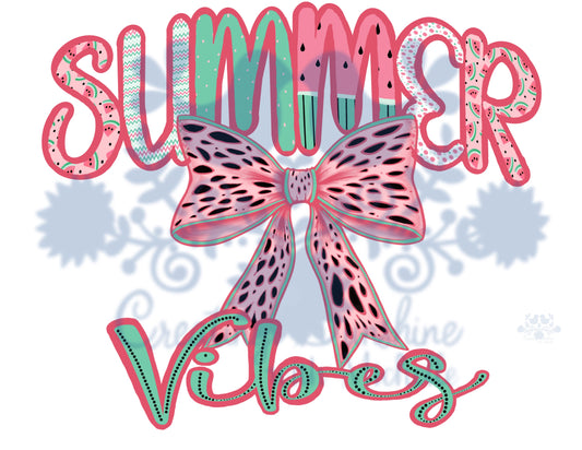 Watermelon Summer Vibes PNG Digital File