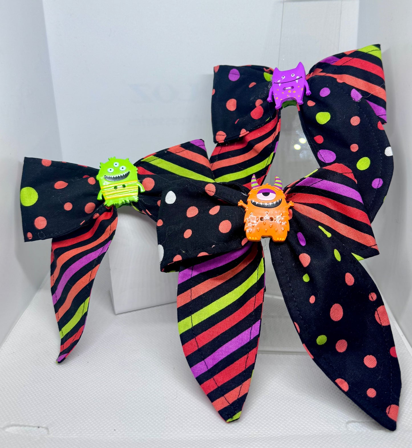 Halloween Dots and Stripes Sailor Bow