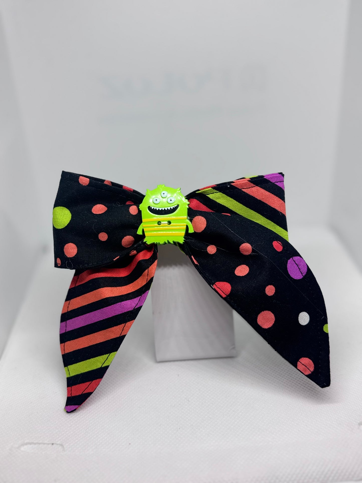 Halloween Dots and Stripes Sailor Bow