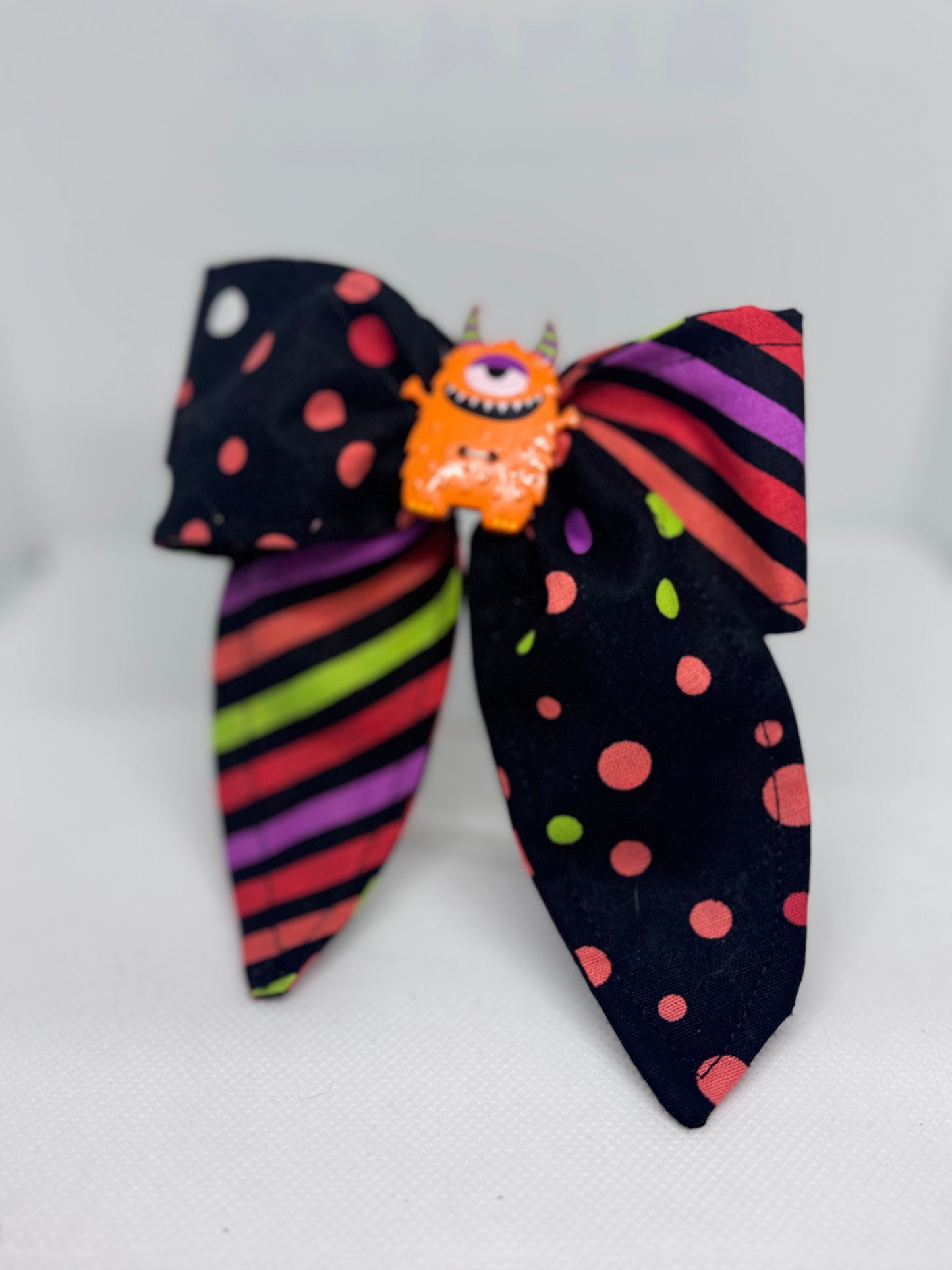 Halloween Dots and Stripes Sailor Bow
