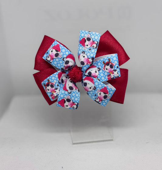 Mini Santa Moo Bow